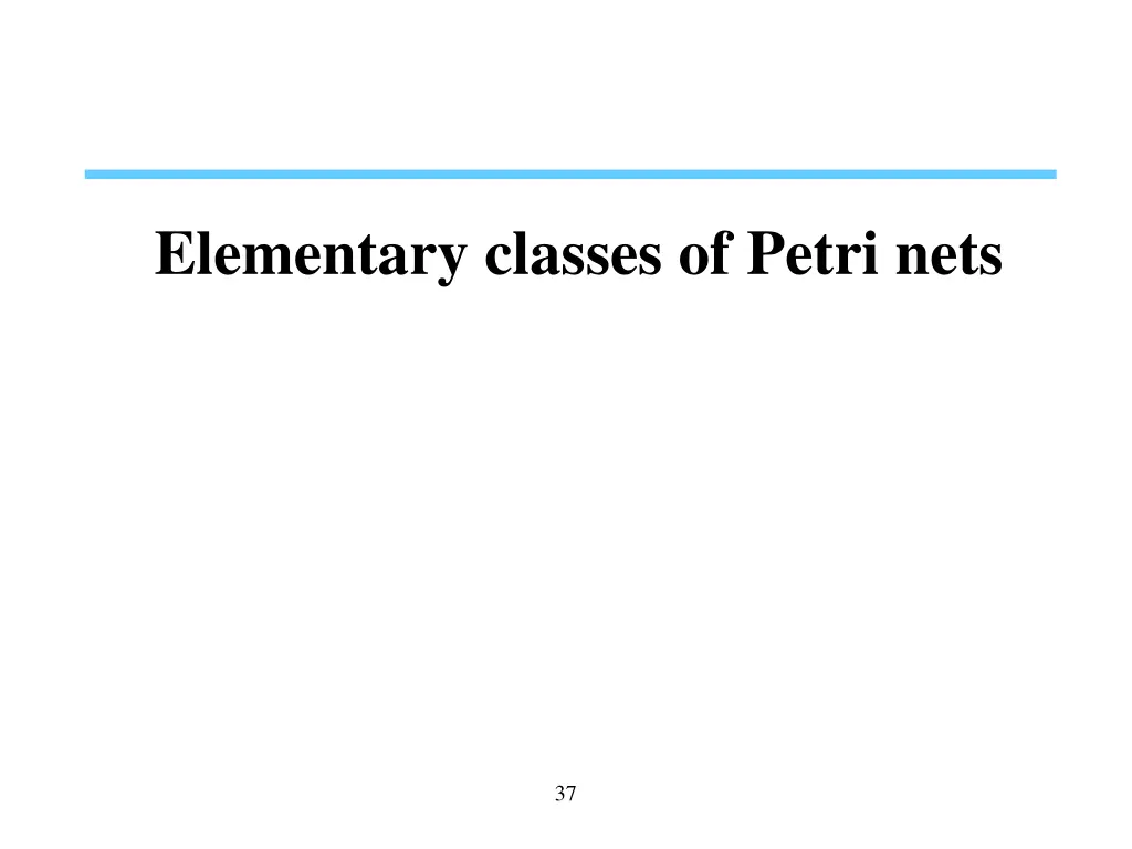 elementary classes of petri nets