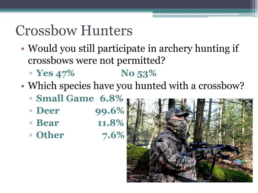 crossbow hunters would you still participate