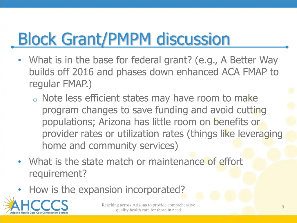 block grant pmpm discussion