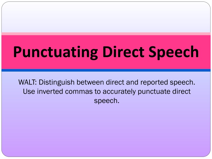 punctuating direct speech