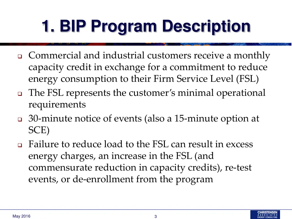 1 bip program description