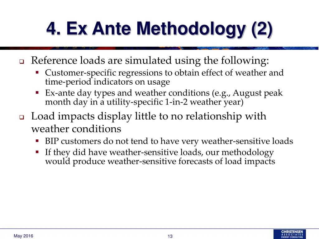 4 ex ante methodology 2