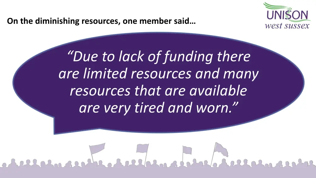 on the diminishing resources one member said