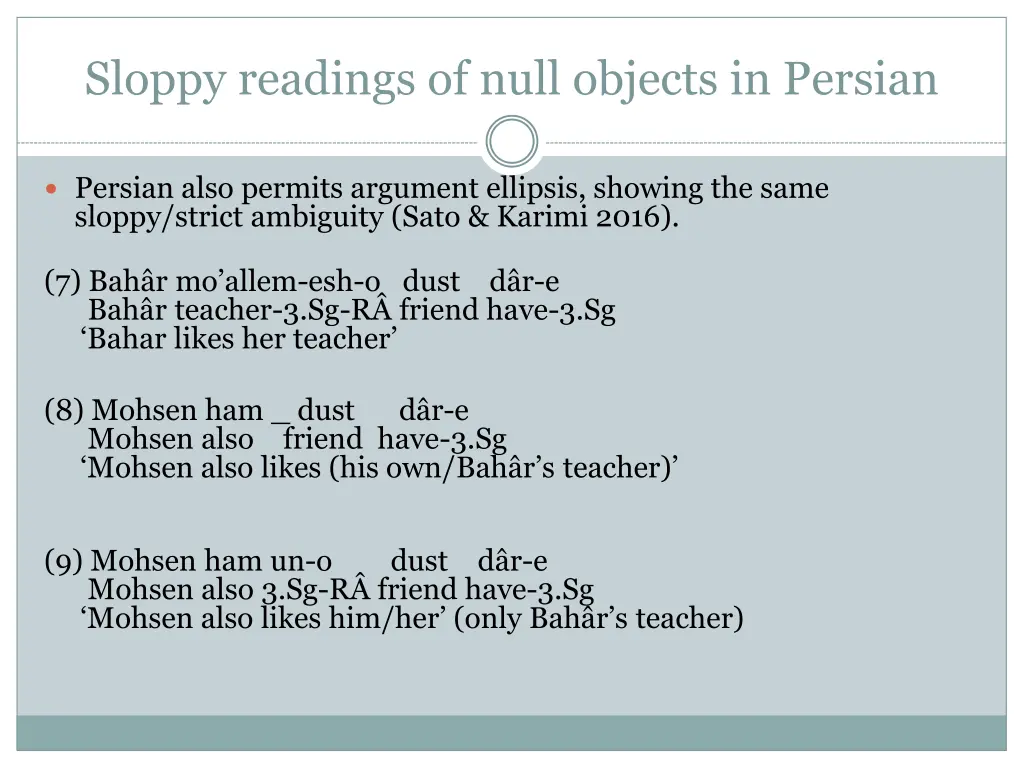 sloppy readings of null objects in persian