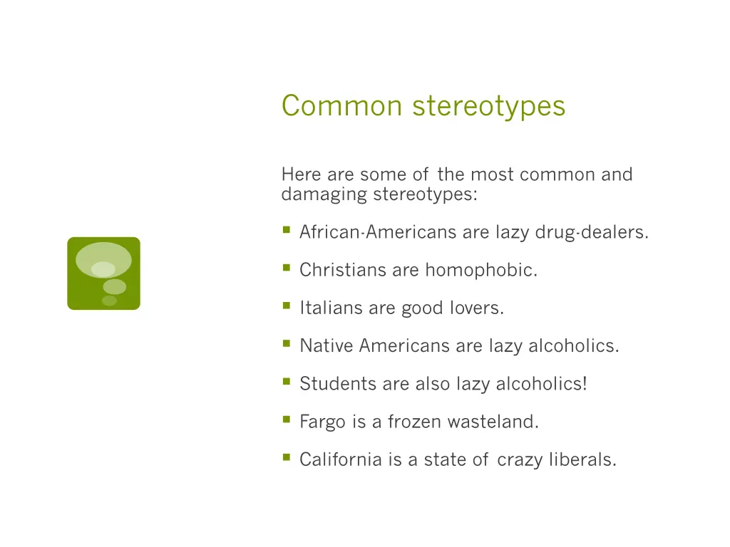 common stereotypes