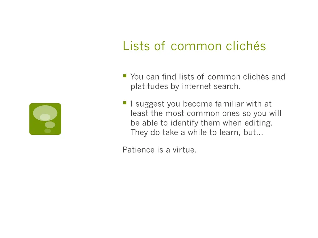 lists of common clich s