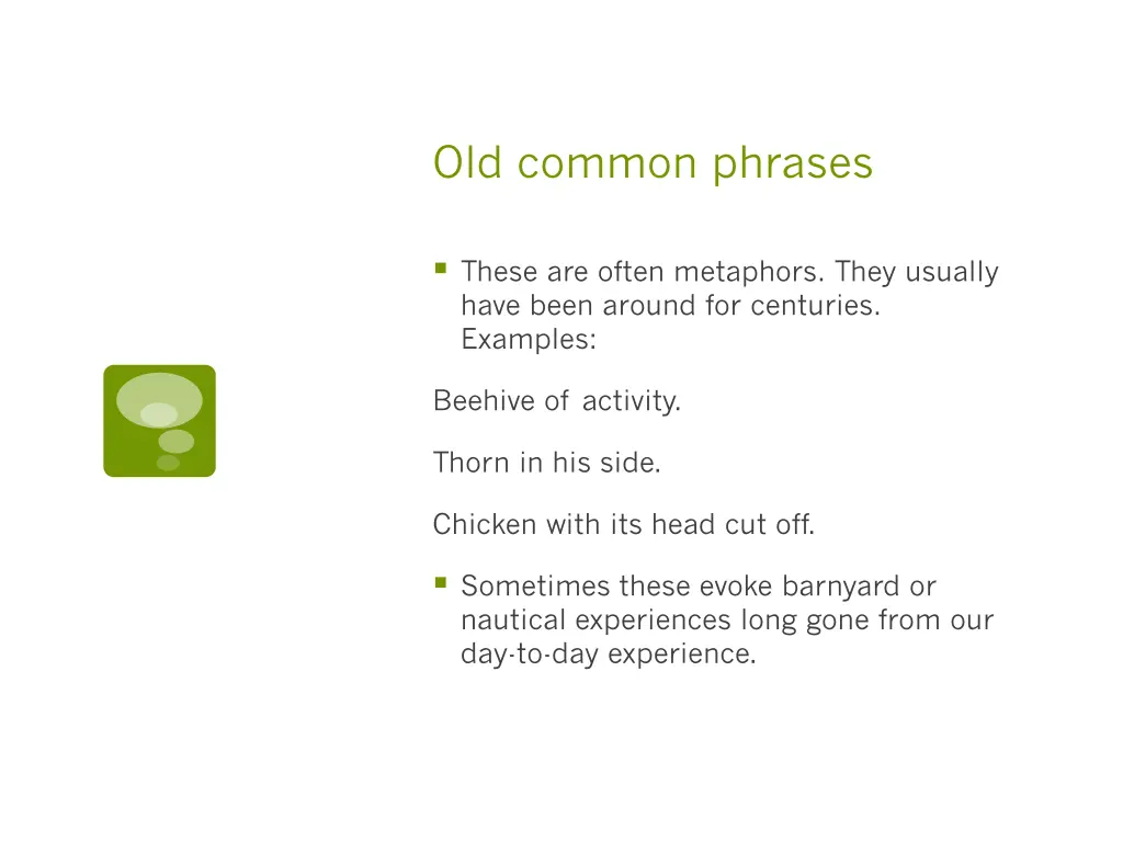 old common phrases