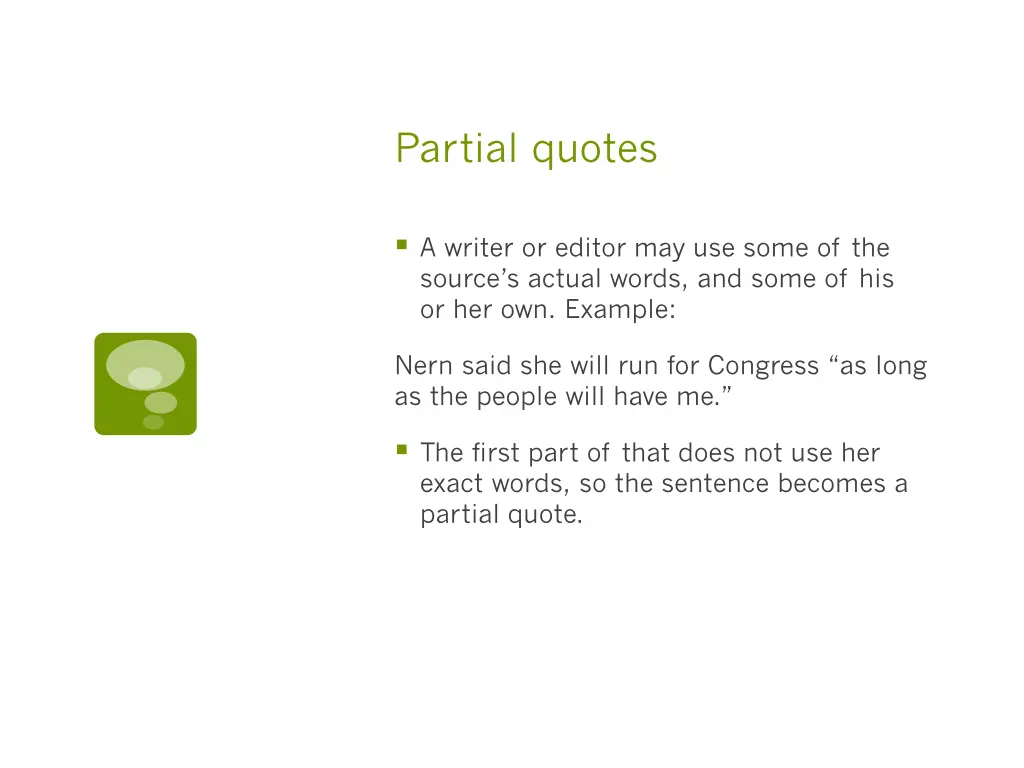 partial quotes