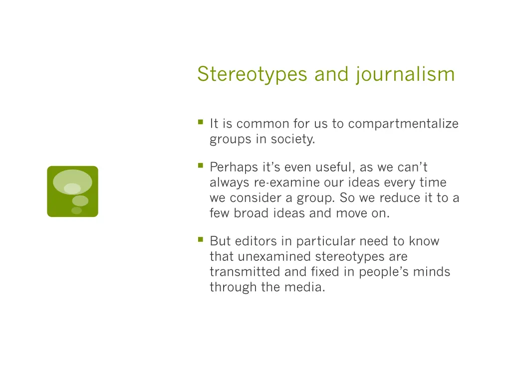 stereotypes and journalism