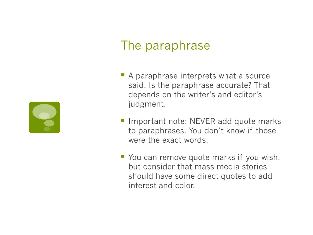 the paraphrase 1