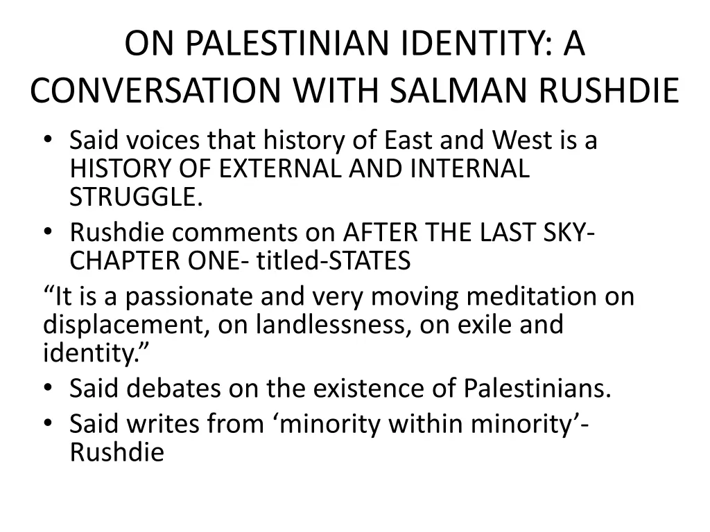 on palestinian identity a conversation with