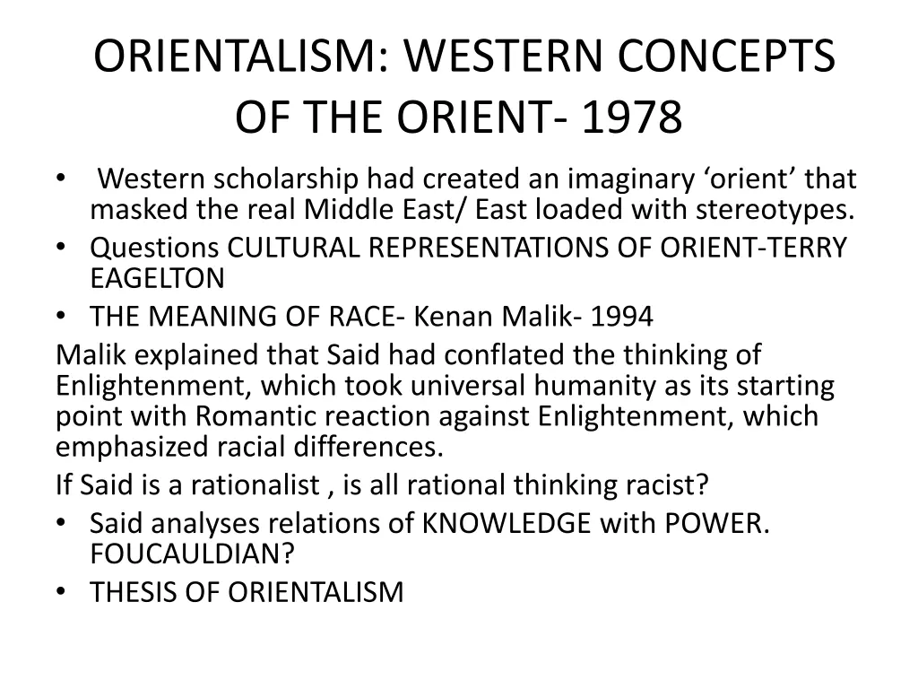 orientalism western concepts of the orient 1978