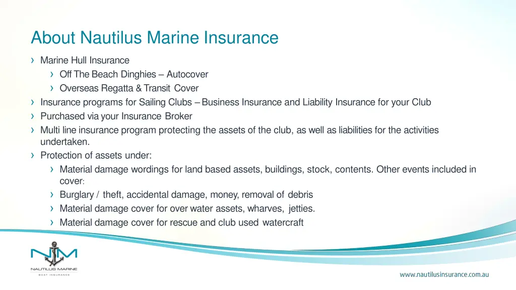 about nautilus marine insurance marine hull