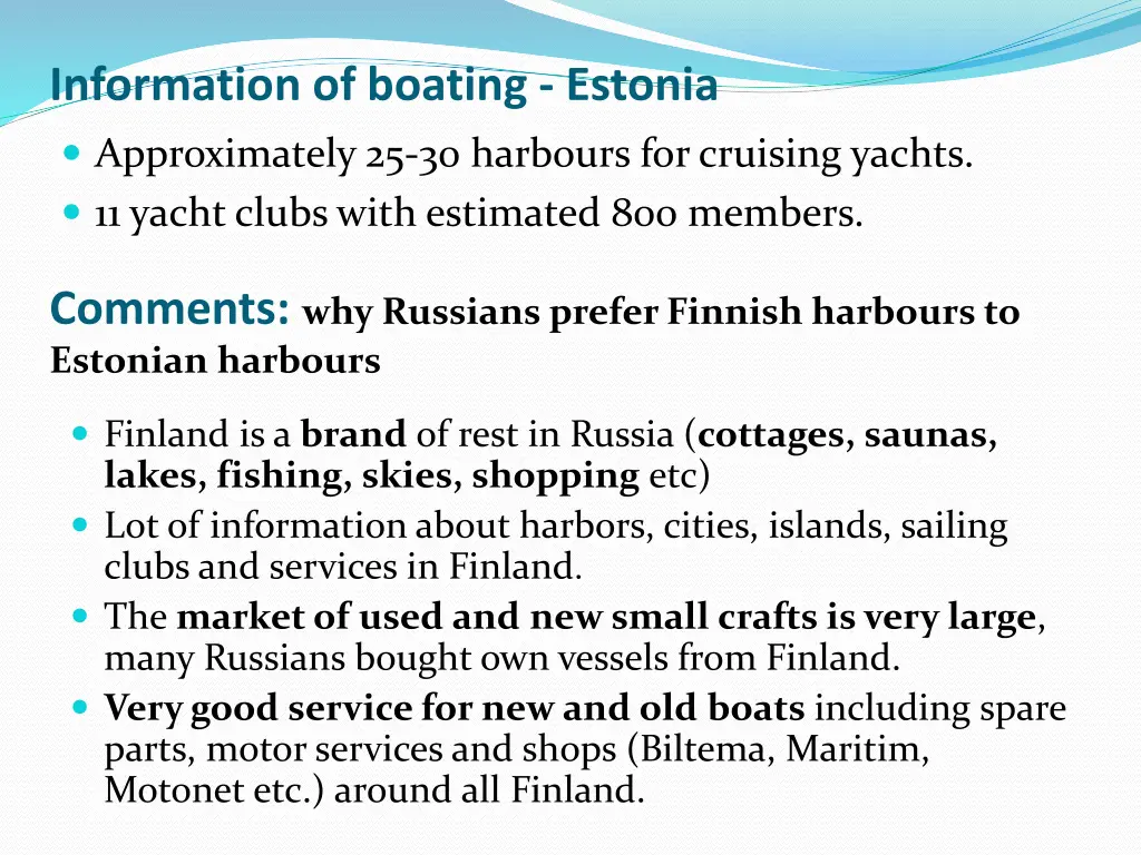 information of boating estonia