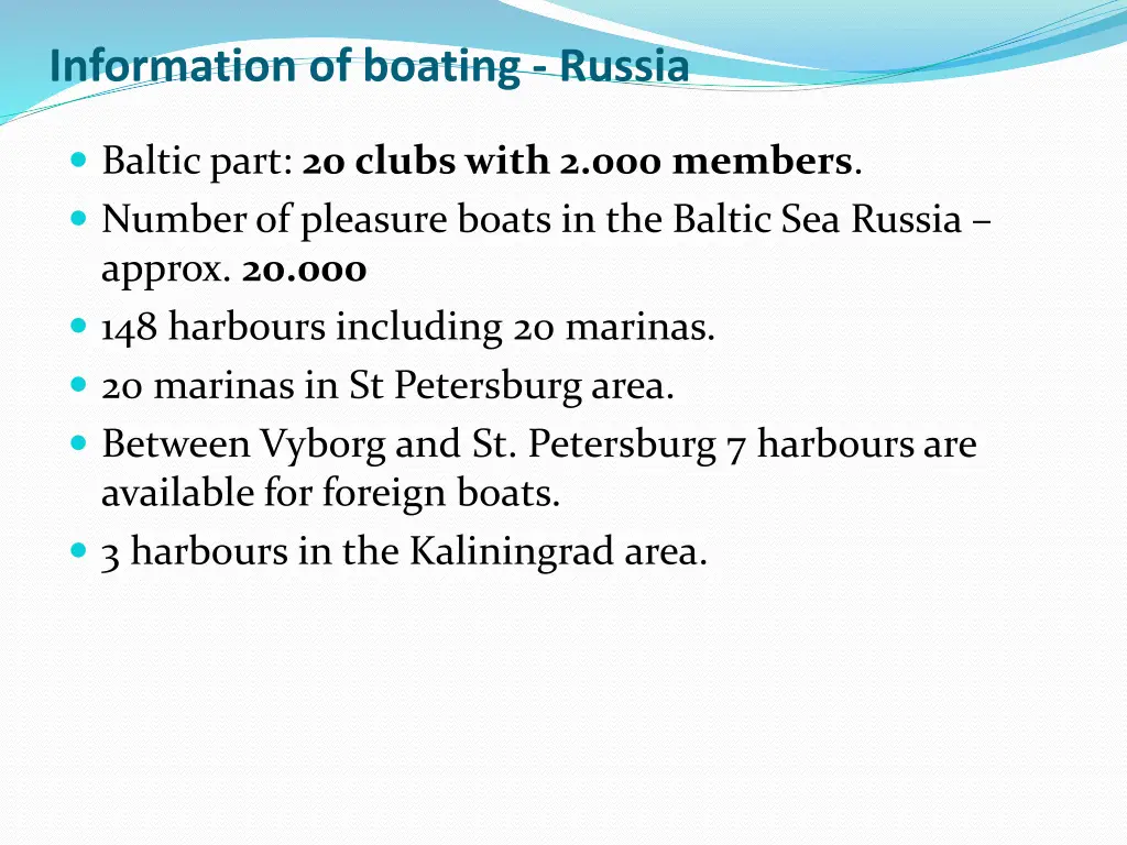 information of boating russia