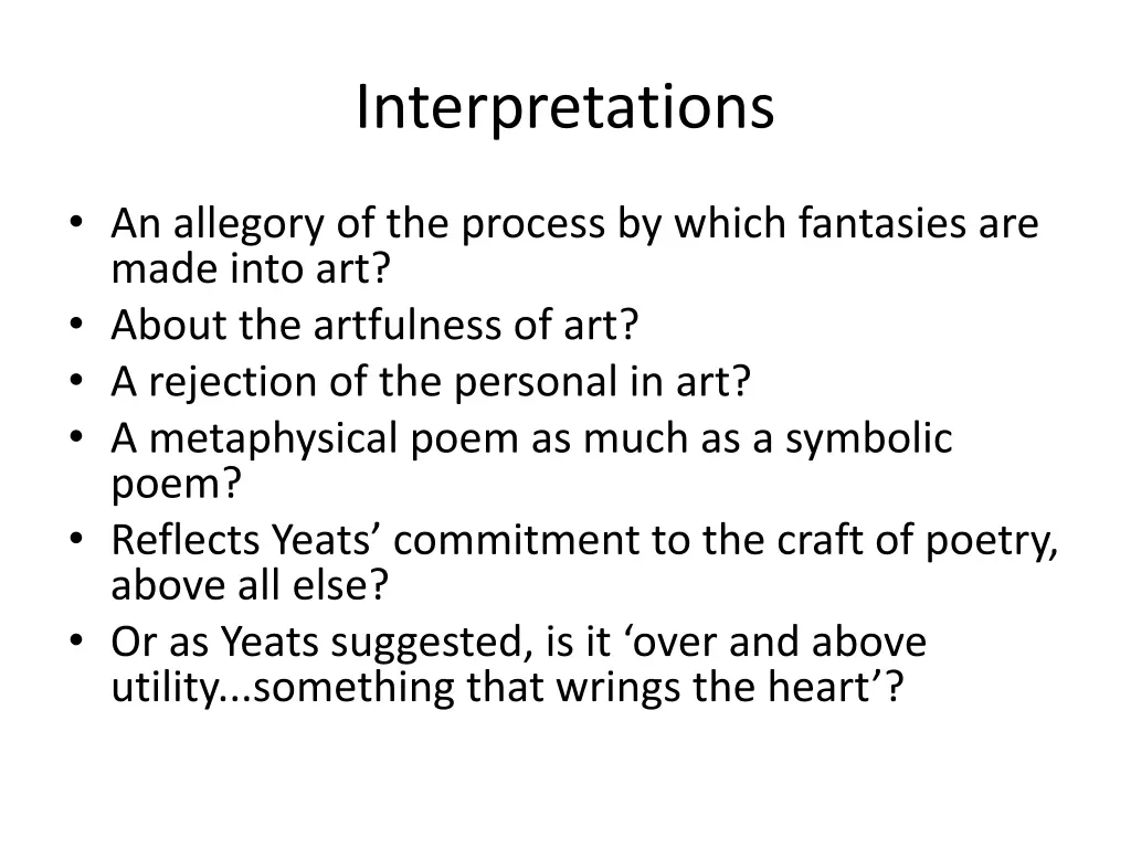 interpretations