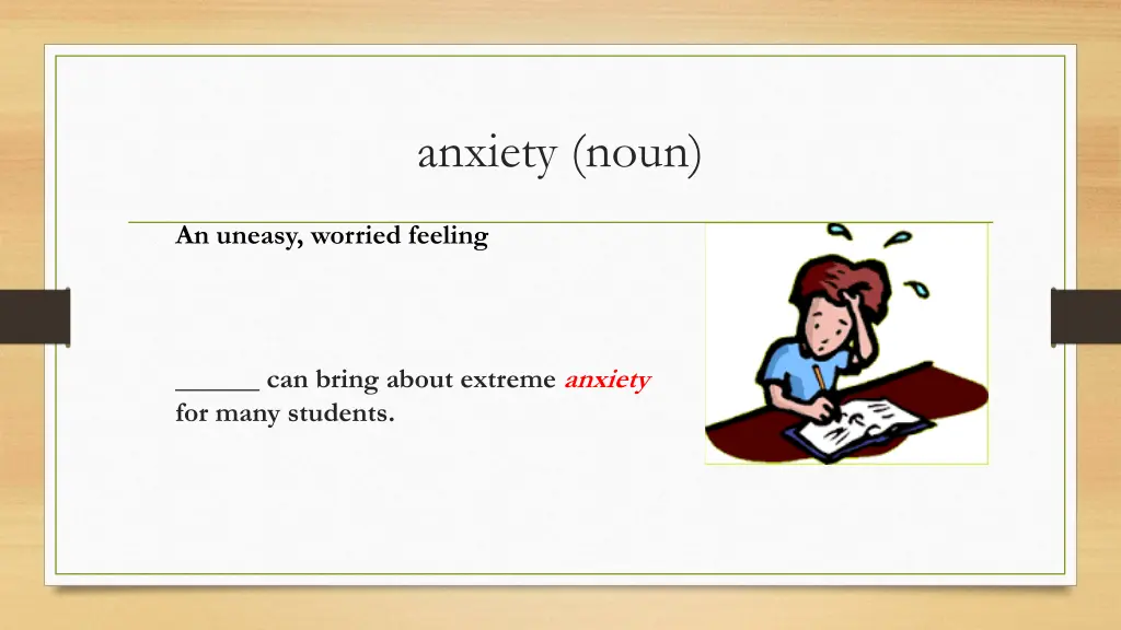 anxiety noun