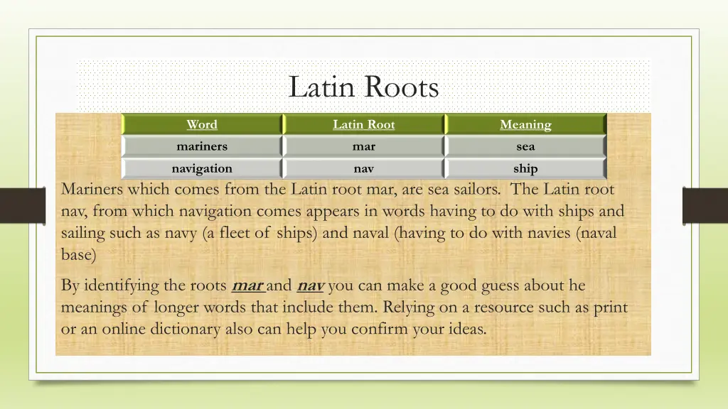 latin roots