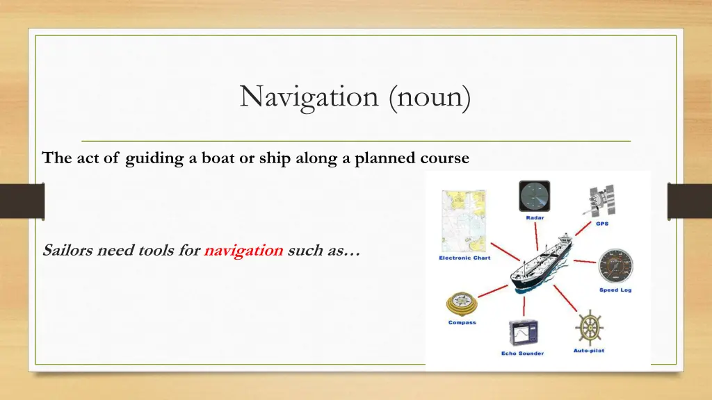 navigation noun