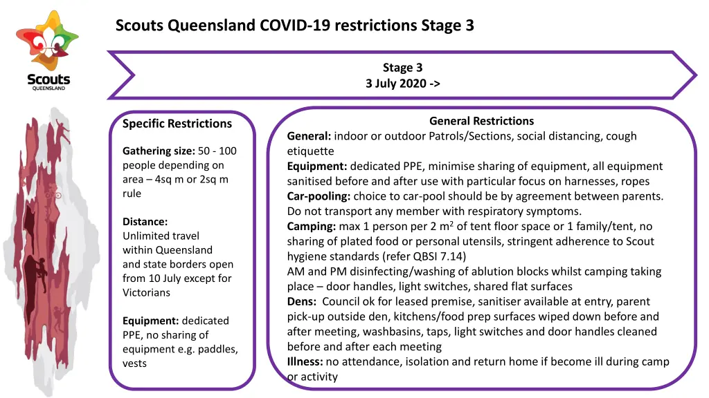 scouts queensland covid 19 restrictions stage 3