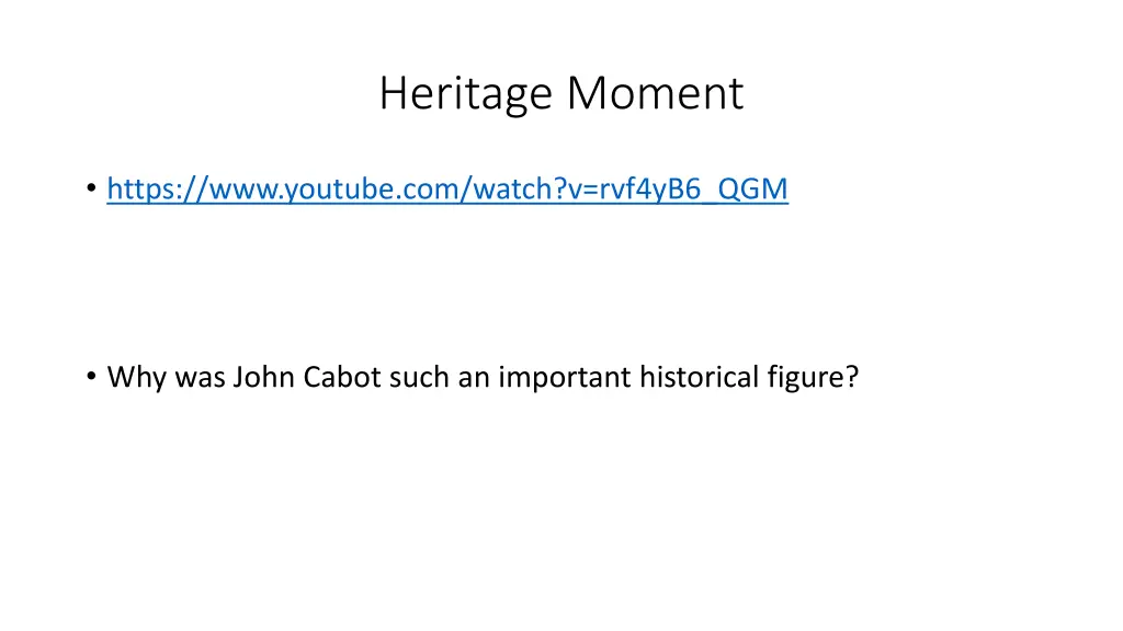 heritage moment