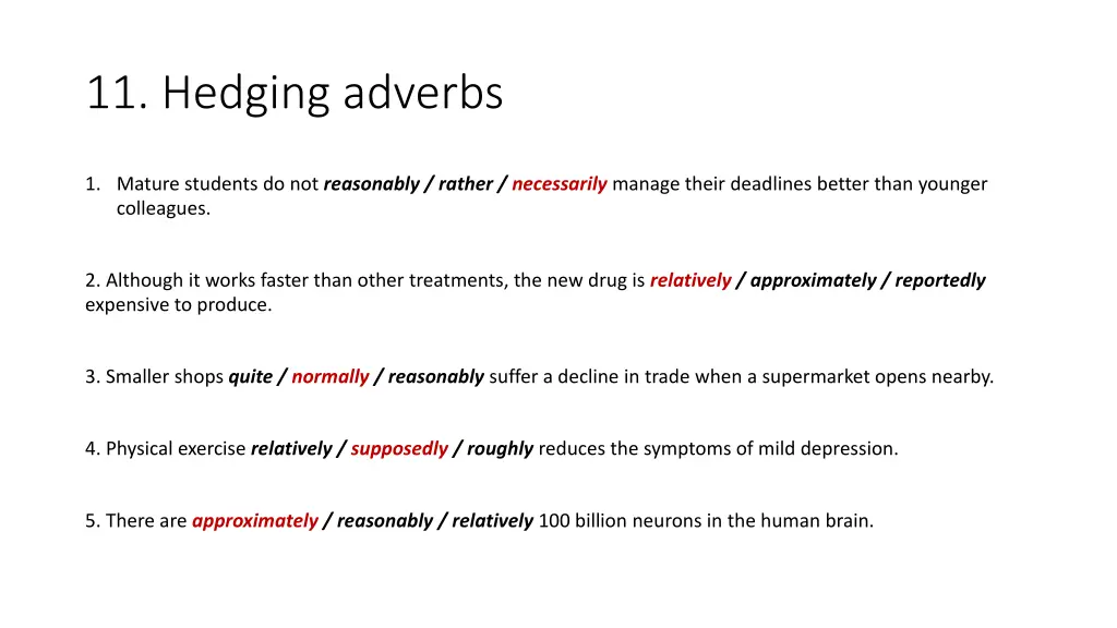 11 hedging adverbs