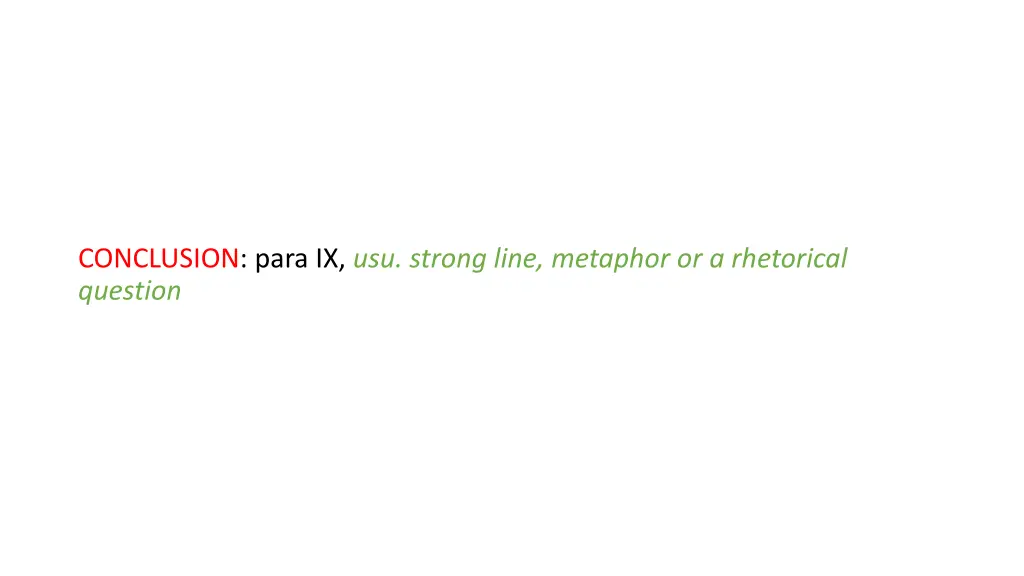 conclusion para ix usu strong line metaphor