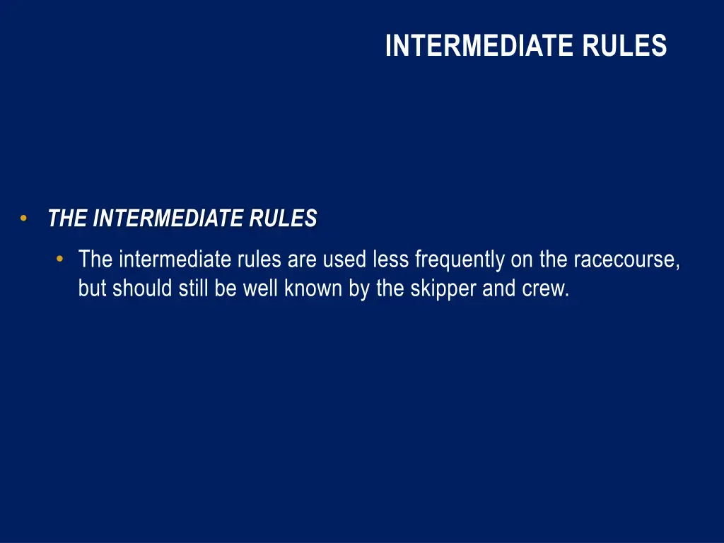 intermediate rules