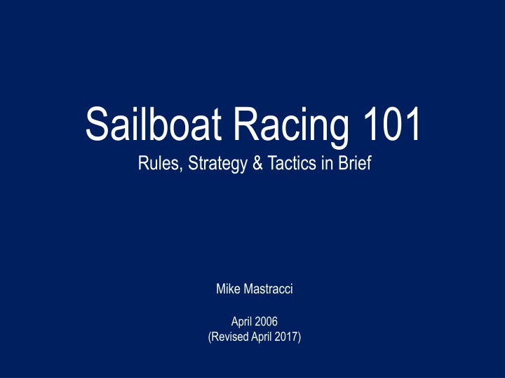 sailboat racing 101 rules strategy tactics