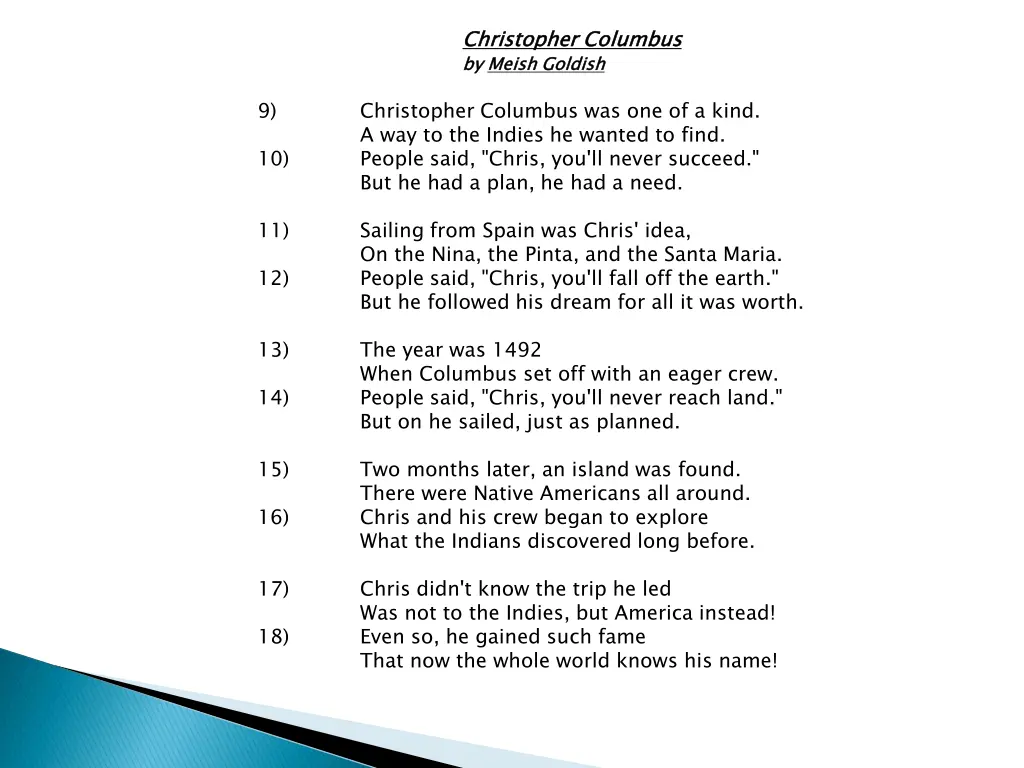 christopher columbus by