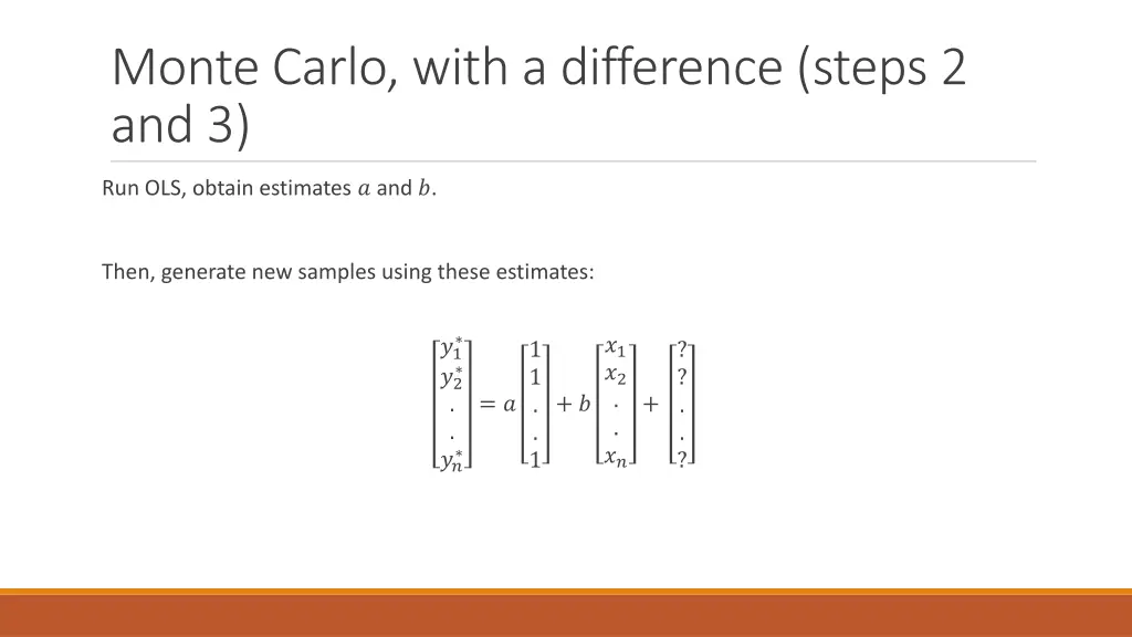 monte carlo with a difference steps 2 and 3