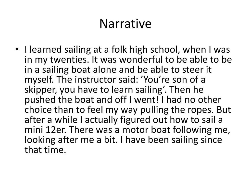 narrative