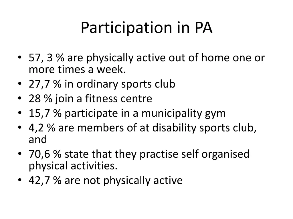 participation in pa