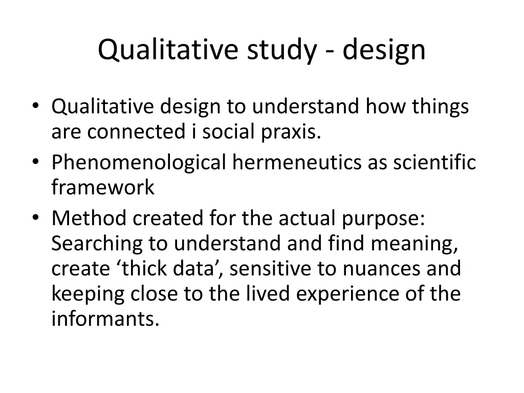 qualitative study design