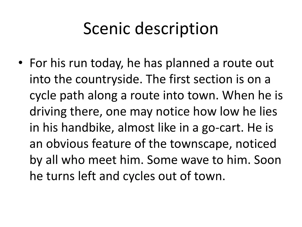 scenic description