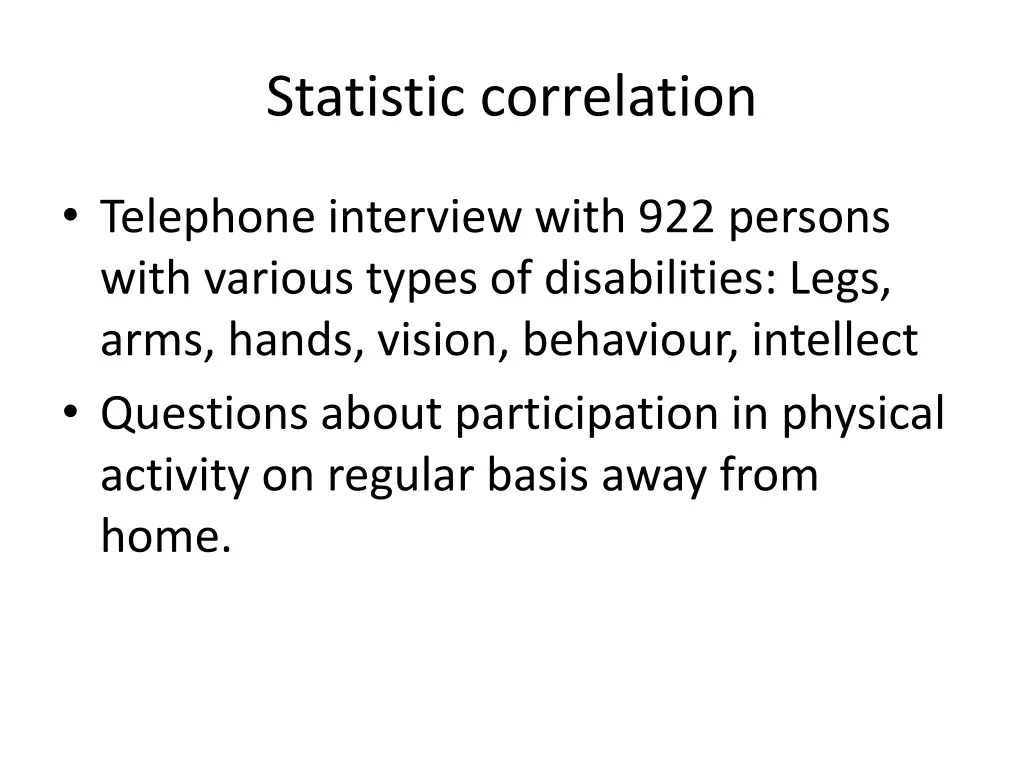 statistic correlation