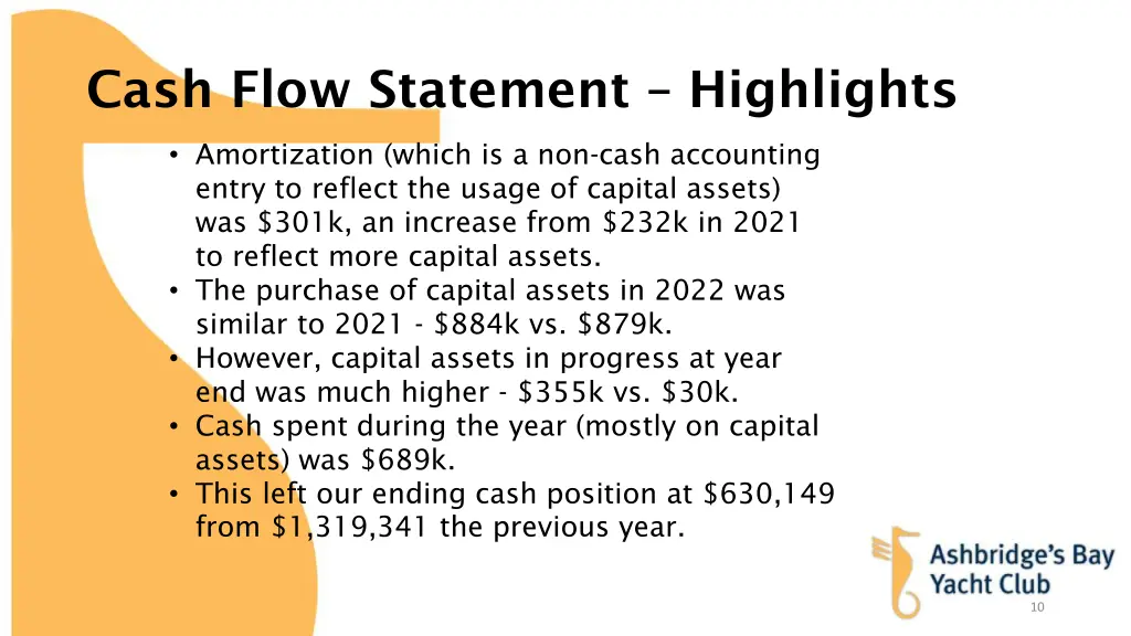 cash flow statement highlights