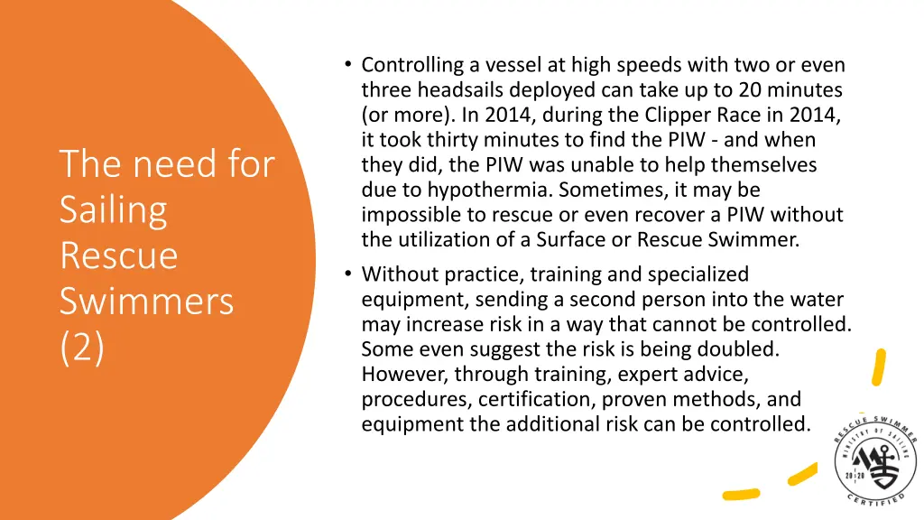 controlling a vessel at high speeds with