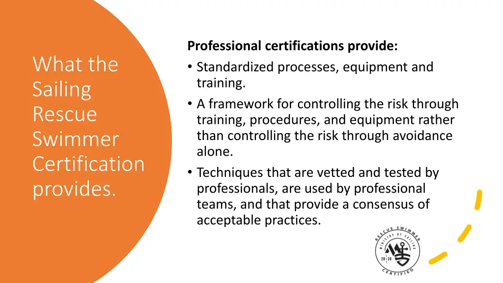 professional certifications provide standardized