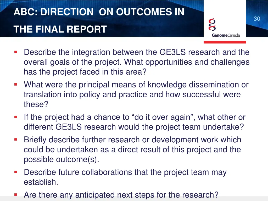 abc direction on outcomes in 1