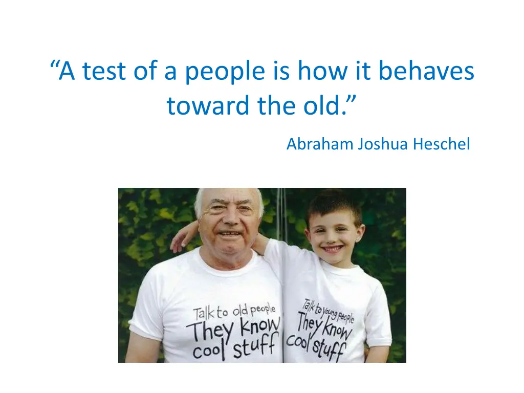 a test of a people is how it behaves toward