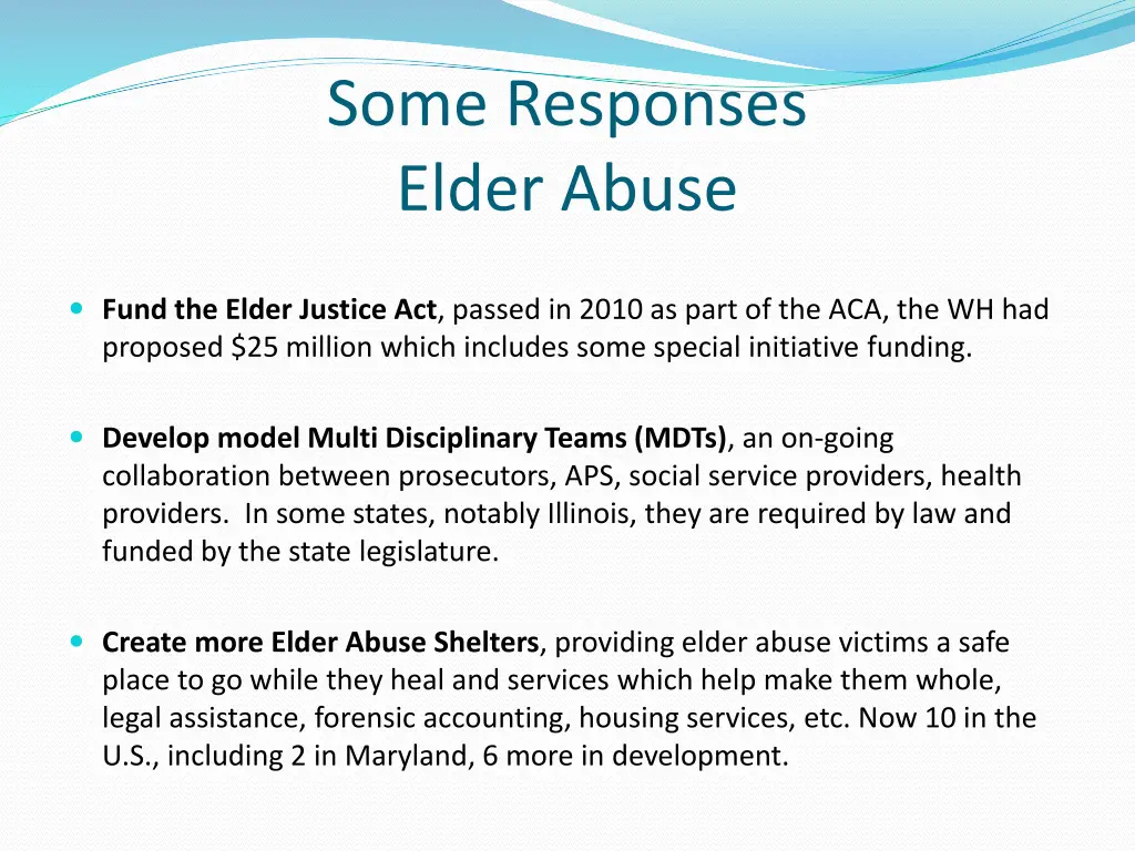 some responses elder abuse