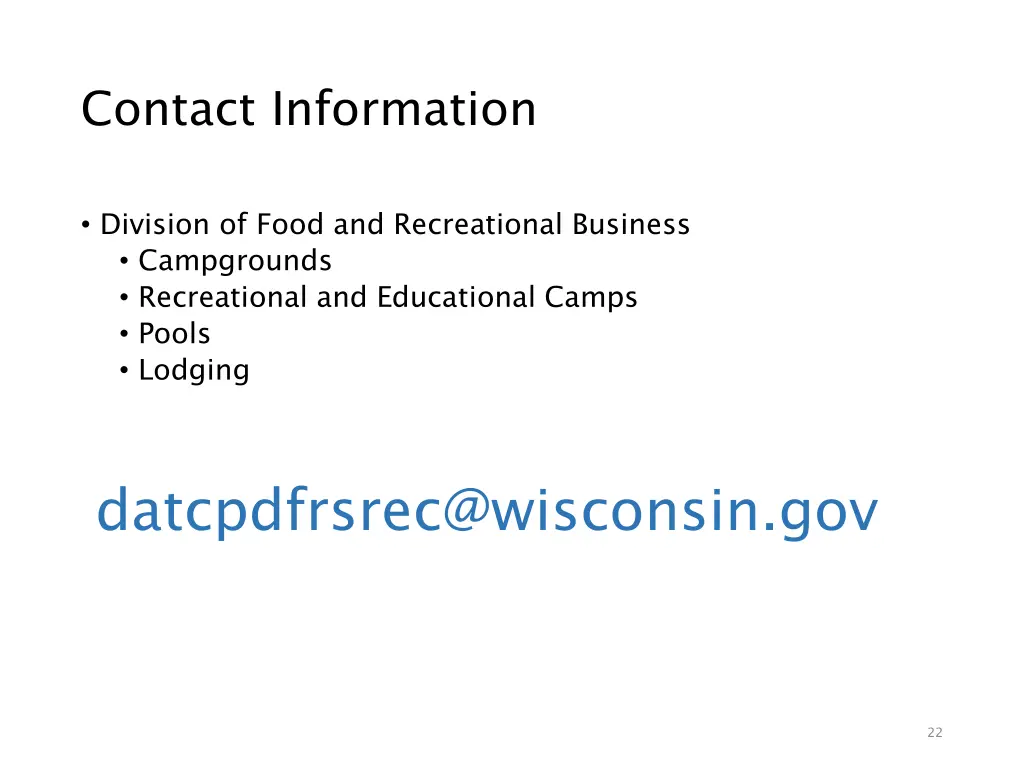 contact information