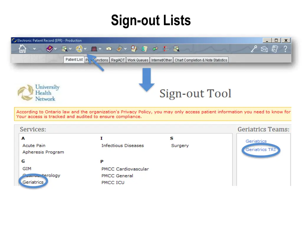 sign out lists