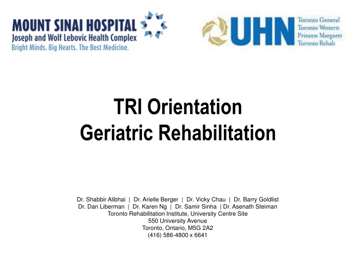 tri orientation geriatric rehabilitation