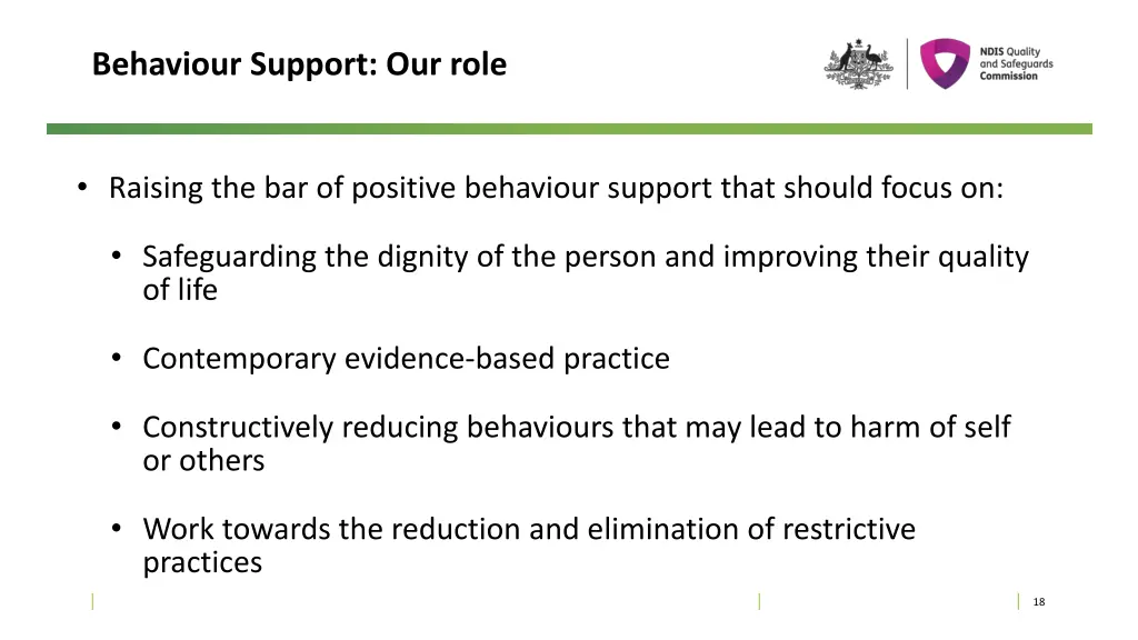 behaviour support our role