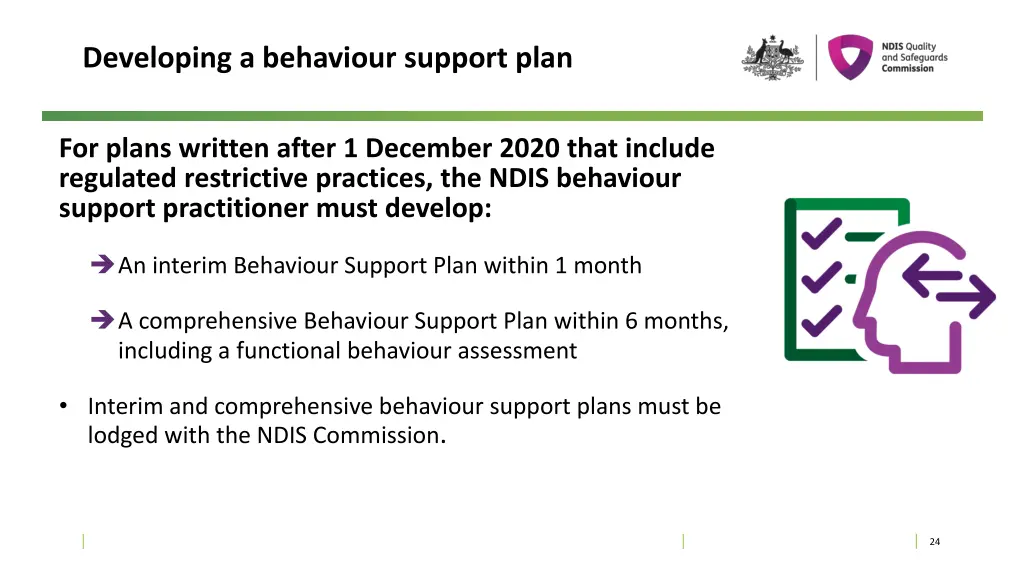 developing a behaviour support plan