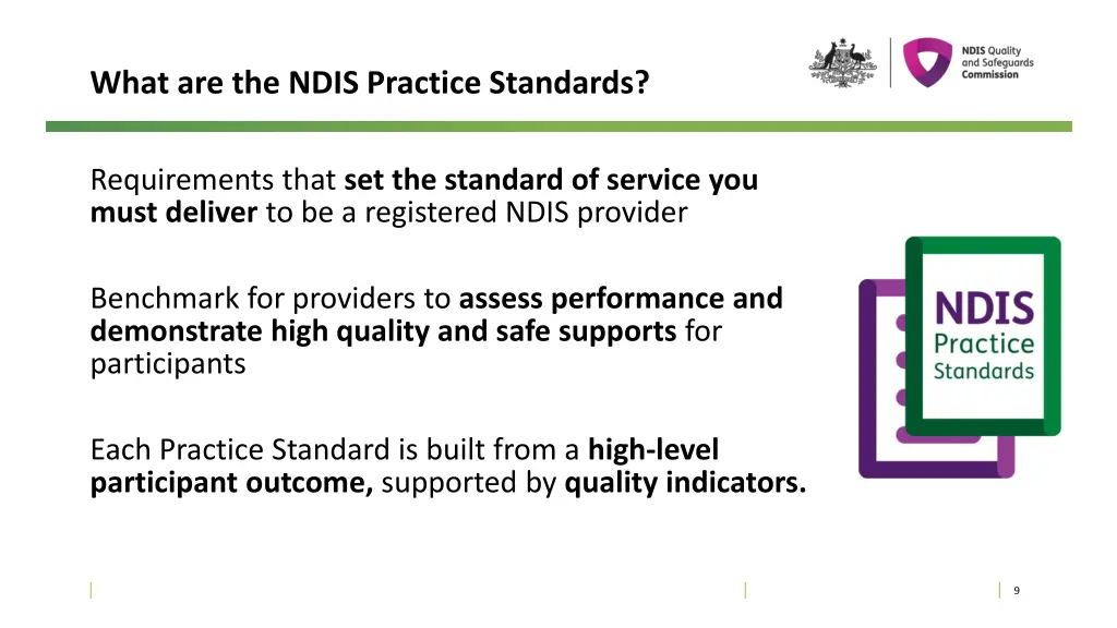 what are the ndis practice standards