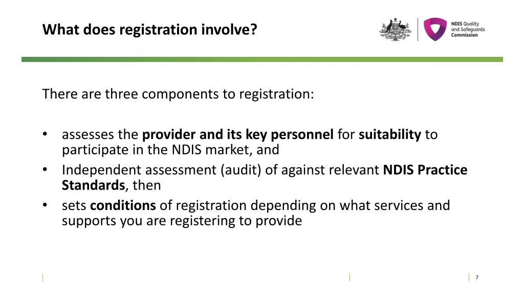 what does registration involve