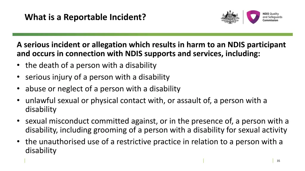 what is a reportable incident